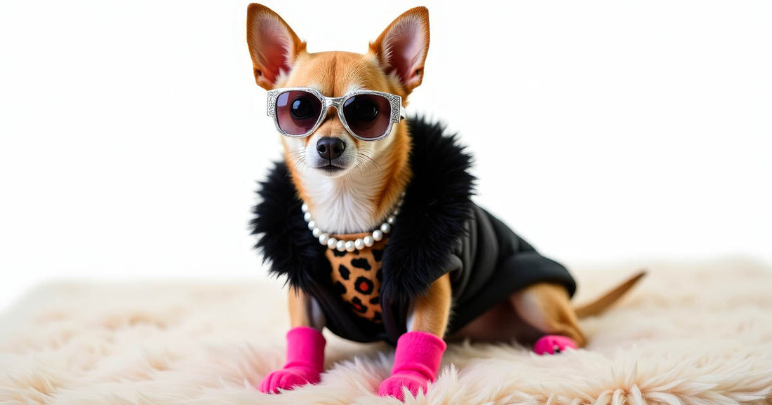 Chiguagua dog, fancy dressed, hollywood style dog